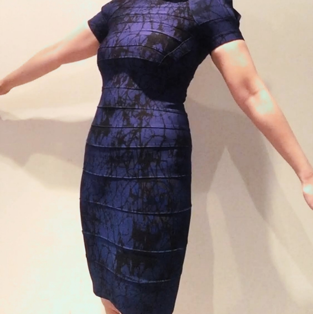 V back bodycon mini to knee length